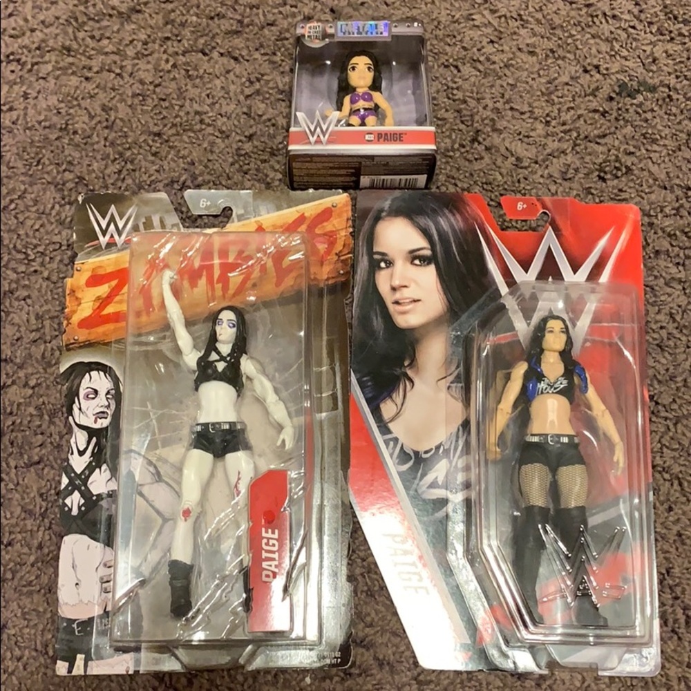 WWE Superstar Paige Raw, Zombie, & Metals figures